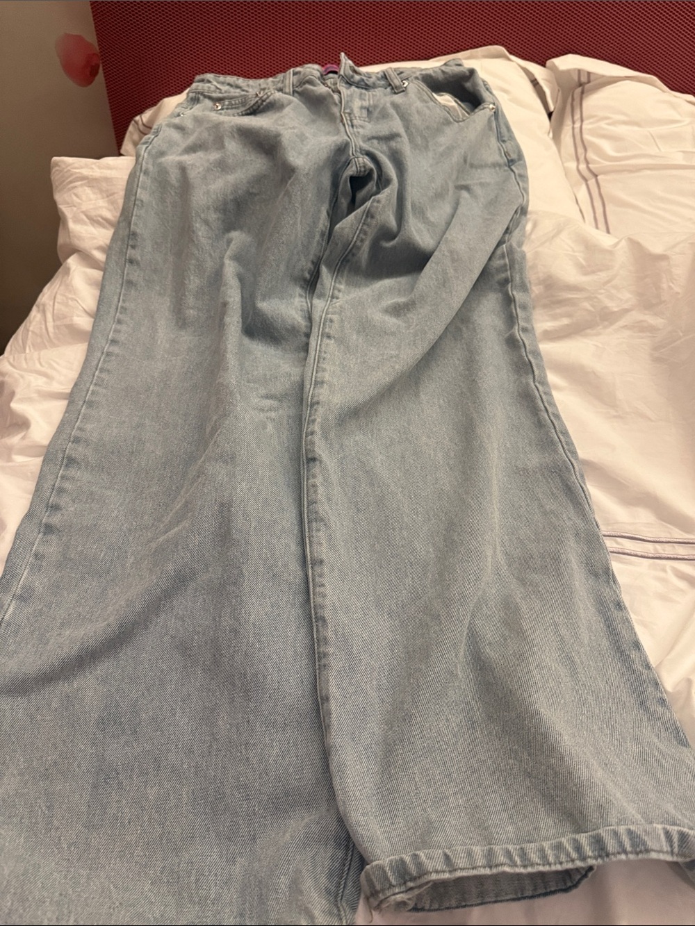 Light Blue Wide-Leg Women’s Jeans
